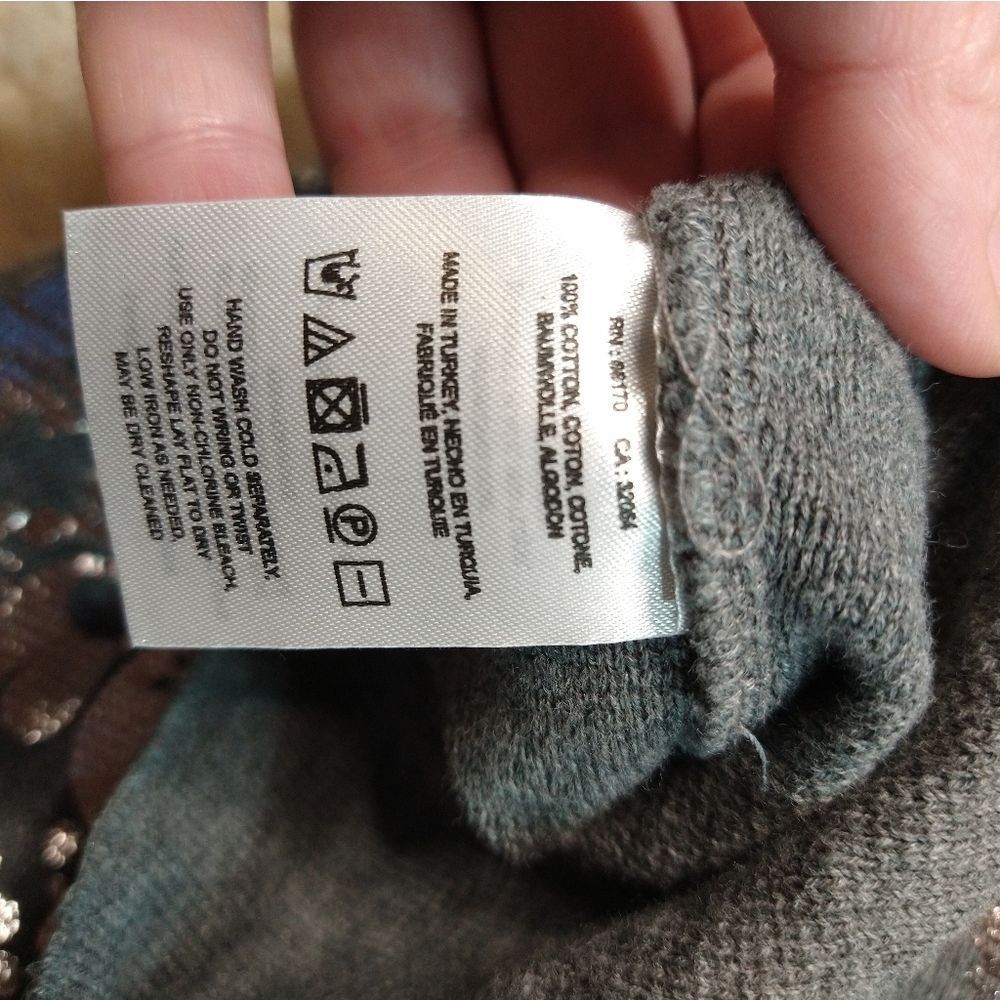 Grey and Silver Anthropologie Moth Knit top - Picture 6 of 9